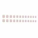 3 x MISUD Press on Nails - Short Square Glue on Nails with Red French Tip, Acrylic Flower Crocodile Design 24 pcs, (Mix Nail)