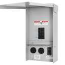 RV Electrical Outlet Panel with Breaker Temporary Power Outlet Panel RV Circuit Breaker Box with 20,30,50-Amp Receptacle Installed Weatherproof RV Power Outlet Box