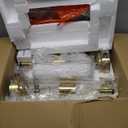 QiMH 25.5" Table Lamp Set of 2 with USB A+C Ports, Gold Lamp for Living Room with Touch Control, Modern Bedside Nightstand Lamp White Lamp Shade Bedroom Home Office Decor (2700K LED Bulbs Included)