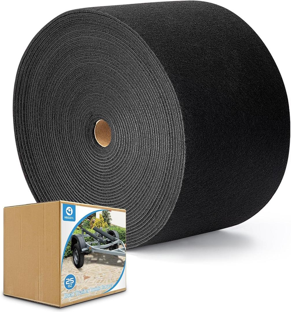 Premium Boat Trailer Bunk Carpet,25oz,12Inch Width X 100 FEET Long, Extra Thick & Marine-Grade Quality,UV Resistant,Fast-Dry Built for Unrivaled Durability and Heavy-Duty