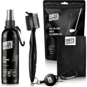 Golf Club Cleaning Kit - Includes a Groove Cleaner Tool with Golf Club Cleaner Brush, Towel and Golf Club Cleaner Spray