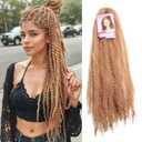 8 Packs Marley Twist Braiding Hair 24 Inches MarleyTwist Hair Blonde Cuban Twist Hair Afro Kinky Curly Twists Faux Locs Synthetic Marley Hair Extensions