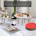 Berglander Plastic Plates Set of 12 Pieces 10", Mutil Color Reusable and Unbreakable Flat Dinner Plates, Salad Plates, Pasta Bowls, Dishes Set Easy to Carry for Home, Garden, Picnic, Camping