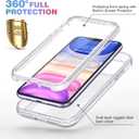 Diaclara Compatible with iPhone 11 Case, Full Body Rugged with Built-in Touch Sensitive Anti-Scratch Screen Protector, Soft TPU Bumper Case Clear Compatible with iPhone 11 6.1" (Crystal Clear)