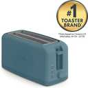 Bella 4 Slice Slim Toaster, Fits-anywhere Kitchenware, 6 Setting Shade Control with Reheat & Cancel Buttons, Fits Sourdough, 10 Long Slot, Anti Jam & Auto Shutoff, 900 Watt, Surf