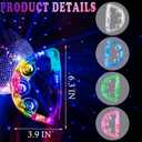 100Pack Light Up Tambourine, LED Flashing Musical Instrument, LED tambourine is exquisitely crafted from high-quality plastic