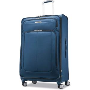 Samsonite Solyte DLX Softside Expandable Luggage with Spinner Wheels, Mediterranean Blue, Checked-Large 29-Inch