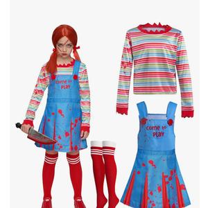 Spooktacular Creations Creepy Doll Costume for Kids Girls, Halloween Costume for Kids, Girls Killer Doll Outfit L