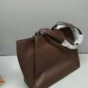 Work Tote Bags for Women 15.6 Inch - Laptop Tote Bag with Zip Compartments - Large PU Leather Office Purse Computer Briefcase