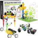 2Pepers Electric Motor Robotic Science Kits for Kids (4-in-1), DIY STEM Toys Kids Science Experiment Kits,Building Educational Robotics Kit for Boys and Girls,Circuit Engineering Science Project Kits, 4 PACK