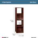 ClosetMaid Cubeicals 4 Cube Storage Shelf Organizer Bookshelf, Stackable, Vertical or Horizontal, Easy Assembly, Wood, Dark Cherry Finish
