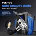 PULITUO Tire Inflator Portable Air Compressor - Car Accessories 12V DC Air Pump for Car Tires with Digital Pressure Gauge, Emergency LED Light for Wheel, Bike, Ball, Motor