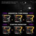 Archaic Headlights Assembly Compatible for Ford F150 2015-2017, Raptor 2017-2020, Projector Headlight with Sequential Turn Signal for F150 XL/XLT/LARIAT/KR/PLATINUM/LIMITED/RAPTOR, Plug&Play, Pair