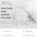 SAVORI Set of 2 Down and Feather Throw Pillow Inserts 26x26 Soft Fluffy Pillow Inserts with 100% Down-Proof Cotton Cover, Decorative Square Cushion Inner for Sofa Couch Bed-White