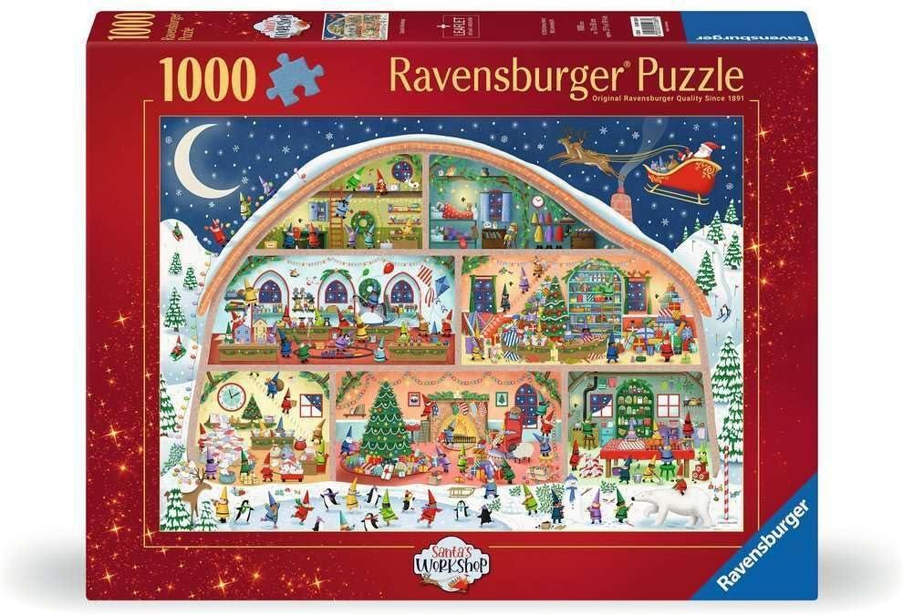 Ravensburger Santas Workshop  1000 Piece Jigsaw Puzzle | A Magical North Pole Creation | Perfect for Holiday Puzzling