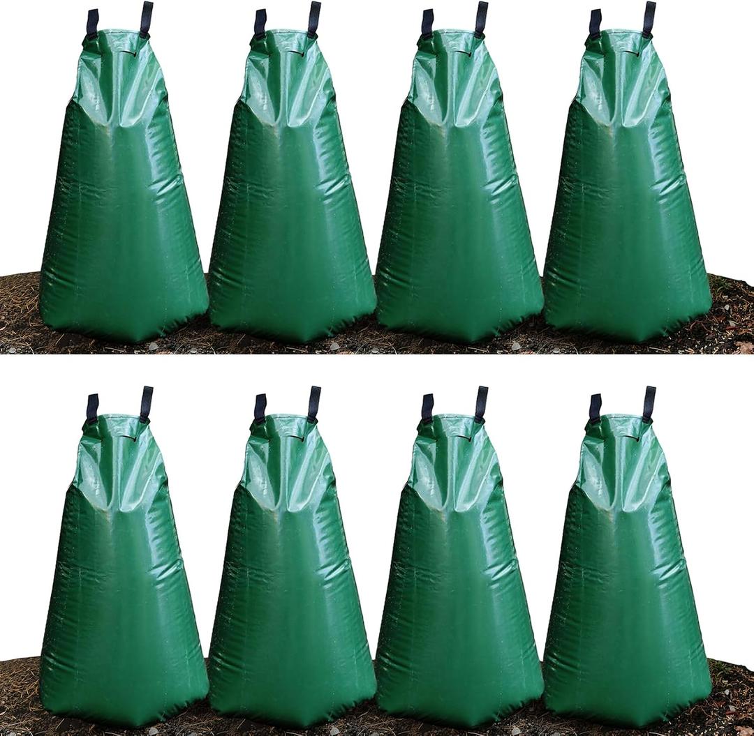 8 Pack 20 Gallon Tree Watering Bags, Reusable, Heavy Duty, Slow Release Water Bags for Trees, Premium PVC Tree Drip Irrigation Bags