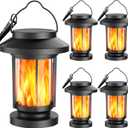 Greluna Solar Lantern Outdoor Waterproof, Flickering Flameless Solar Lights Hanging Lantern, Auto On/Off Decorative Solar Garden Lights for Patio Yard Porch Pathway Camping Decor