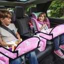 Kids Travel Tray, Car Seat Tray for kids Travel, Toddler Road Trip Essentials With Drawing Kit, Toddler Lap Desk Organizer for Car, Carseat Table for Airplane