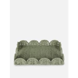 Scalloped Decor Basket for Living Room, Home, Bathroom 2 Pack 8x14, 10x16 Inch