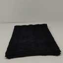 Turquoize Non Slip Black Bathroom Rug Extra Long Chenille Bath Rug 47x17 Super Water Absorbent & Soft Washable Shaggy Bath Rug for Bathroom, Black