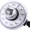 1/2 Inch Torque Wrench Angle Gauge Tool,360 Adjustable 1/2" Drive Torque meter Wrench Set,Professional Measure Tool,Father's Day Gift