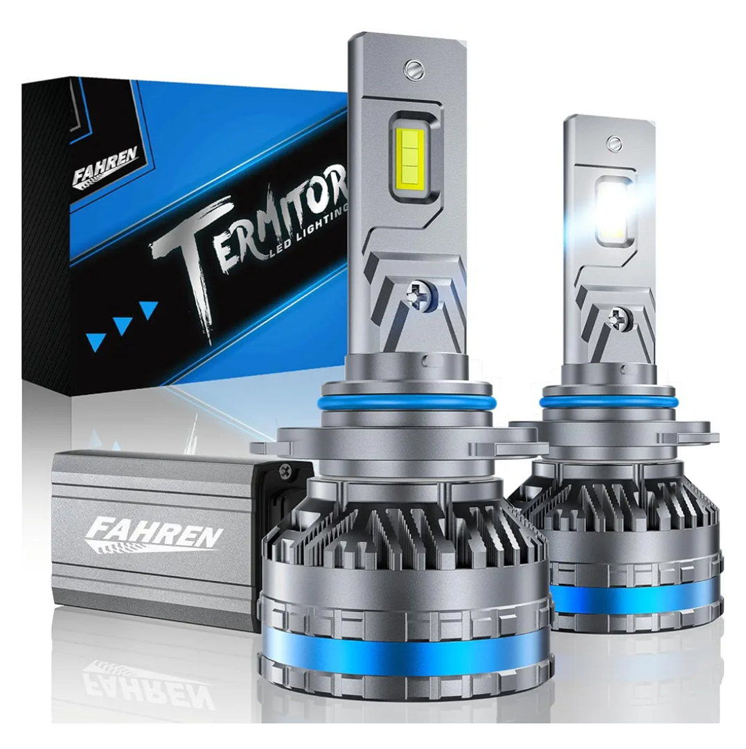 FAHREN 9006/HB4 Bulbs, 2025 Upgraded 120W 70000LM Fog Lighting Bulb with fan, 6500K Cool White IP68 tire lights Waterproof,Pack of 2