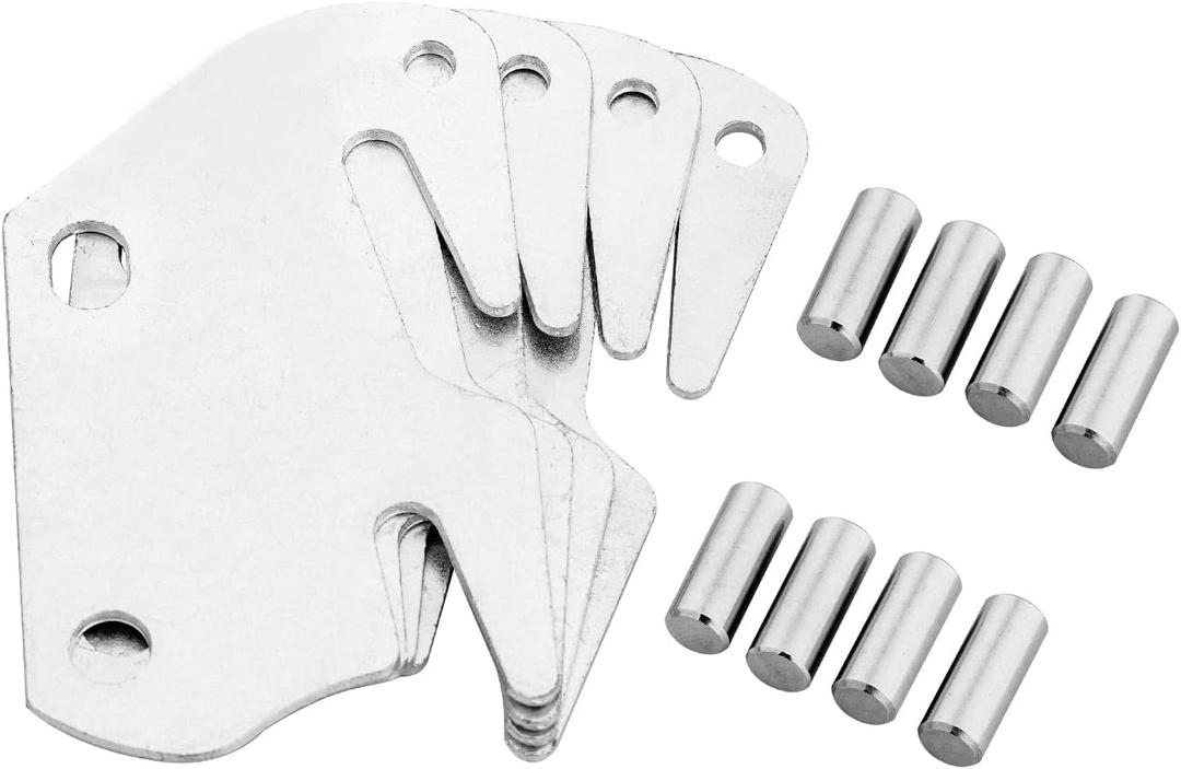 Universal Wood Rail Hook Plates for Footboard Frame, Replacement Wooden Bed Frame Bracket Headboard (Set of 4)