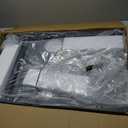 LS'BABQ Outdoor Grill Table Cart, Pizza Oven Stand, BBQ Prep Table with Trash Bag Holder Wheels & Hooks, Double-Shelf Movable Food Prep and Work Stand, Powder-Coated Steel Flattop Grill Cart