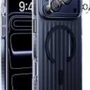 Strong Magnetic for iPhone 17 Pro Max case,1XLens Protector[10Ft Military-Grade Protection] Compatible with fit MagSafe Shockproof Slim Thin Cover case for iPhone 17 Pro Max 6.9 inch, Deep Blue Metal