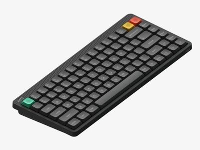 NuPhy Node75 Wireless Mechanical Keyboard, 75% Hot Swappable Custom Low Profile Keyboard, 84 Keys Computer Gaming Keyboards, Supports Touch Gestures, PBT Keycaps, RGB Backlit, Bluetooth/2.4GHz/USB-C (Gray)