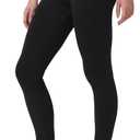 HUE Women's Ultra Soft Cotton Leggings with Wide Waistband, Full and Capri Length (Black)