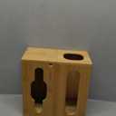 Trash Bag Dispenser & Grocery Bag Holder -2 in 1-Bamboo Plastic Bag Holder with Large Storage Capacity and Wall-Mounted Design, Grocery Garbage Bag Organizers for Kitchen and Laundry Room Organization