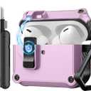 TiMOVO Hard Case for Airpods Pro 3 (2025) with Secure Lock Clip, Purple