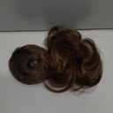 CJL HAIR 2PCs Small Cute Messy Bun Hair Piece for Thin Hair Women Mini Synthetic Curly Bun Scrunchies Updo Hairpieces Chocolate