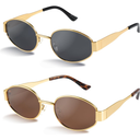 livho 2025 Trendy Oval Sunglasses - Stylish Polarized Shades for Everyday - Retro Metal Frames