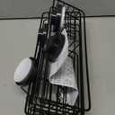 TAILI Shower Caddy Suction Cup 2 Pack with Hooks & Soap holder, Heavy Duty Shower Organizer for Bathroom, No Drilling Bathroom Organizer with Large Capacity, Black Metal Storage Basket