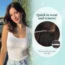 Benehair 6 PCS Clip in Short Hair Extensions 100% Real Human Hair Seamless & Invisible for Women Instant Volume Highlight Length for Daily Use 12" Medium Brown&Dark Blonde