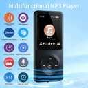 128GB MP3 Player with Bluetooth - Portable Music Player for Kids - with Built-in HD Speaker, Voice Recorder, HiFi Sound, E-Book (Included Earphones)