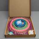 READAEER Round Knitting Looms Set Craft Kit Tool with Hook Needle and Pompom Maker (Multicolor)