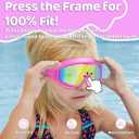 Vvinca Swim Goggles, Kids Goggles with Earplugs& Nose Clip Wide View Anti-Fog/UV Swimming Goggles for Age 3-15 Boys Girls