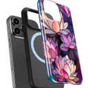 for iPhone 14 Pro Max Case, Cute Floral Aesthetic Cover for Women | Wireless Charging Compatible, Dual-Layer Hard Shell + Silicone, Shockproof Protective Phone Case for Girls