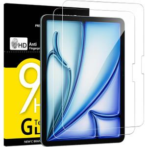 NEW'C 2 Pack Designed for iPad Air 2025 11 inches (M3), iPad Air 2024 11 inches (M2) Screen Protector Tempered Glass, Bubble Free, Ultra Resistant