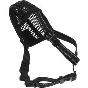 Soft Mesh Dog Muzzle for Large Dogs Breathable Pet Mask Adjustable Face Guard for Puppies, Size: M