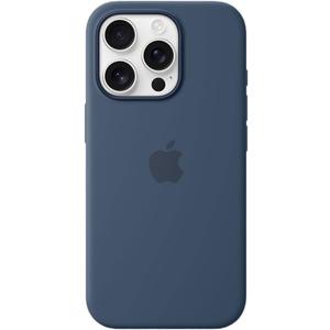 Apple iPhone 16 Pro Silicone Case with MagSafe and Camera Control: Lightweight Phone Case, Wireless Charging Compatible, Smooth Matte Finish; Denim