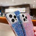 for iPhone 15 Plus Case Glitter, Shiny Bling Sparkly Design Phone Cover for Women Girls Cute Soft TPU Slim Shockproof Protective Phone Case for iPhone 15 Plus 6.7", Pink