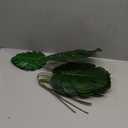 Zeyune 12Pcs Easter Artificial Palm Leaves with Stems Faux Turtle Leaf UV Resistant Tropical Plants Green Large Fake Dried Monstera Leaf Faux Palm Fronds for Outdoor Kitchen Indoor Wedding