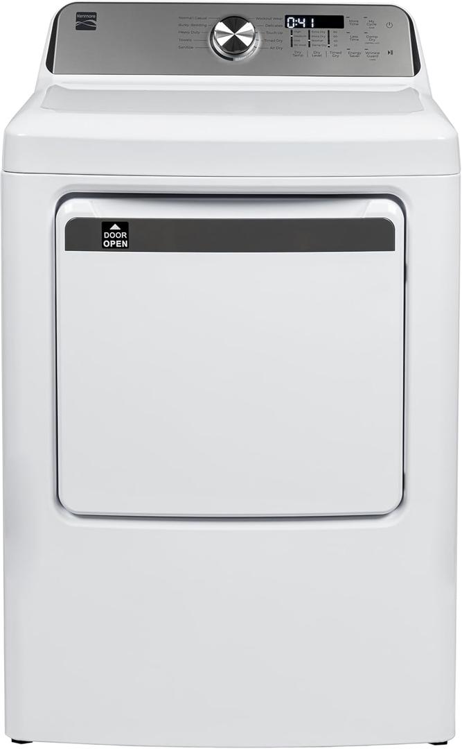 Kenmore 7.0 cu. ft. Front Load Gas Dryer-with Guard to Reduce Wrinkles & Static-Smart Sensor Drying-LED, White