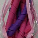 40pcs Heatless Spiral Hair Rollers with Styling Hooks, 22inch/55cm, No Heat Damage, DIY Kit for Long & Medium Hair (Purple&Red)