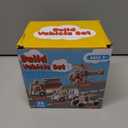 Aizweb Emergency Vehicle Toys,Wooden Police Car, Fire Truck, Ambulance, Helicopter,STEM Kit Fine Motor Blocks Educational Learning Montessori for 4-8 Year Old Boys Girls Community Helper