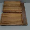 Acacia Wood Cutting Boards Set with Juice Groove & Handles for Kitchen 3-Piece Charcuterie Chopping Board for Meat Cheese Fruits Vegetables